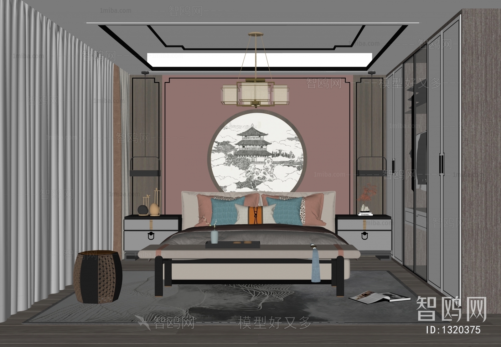 New Chinese Style Bedroom