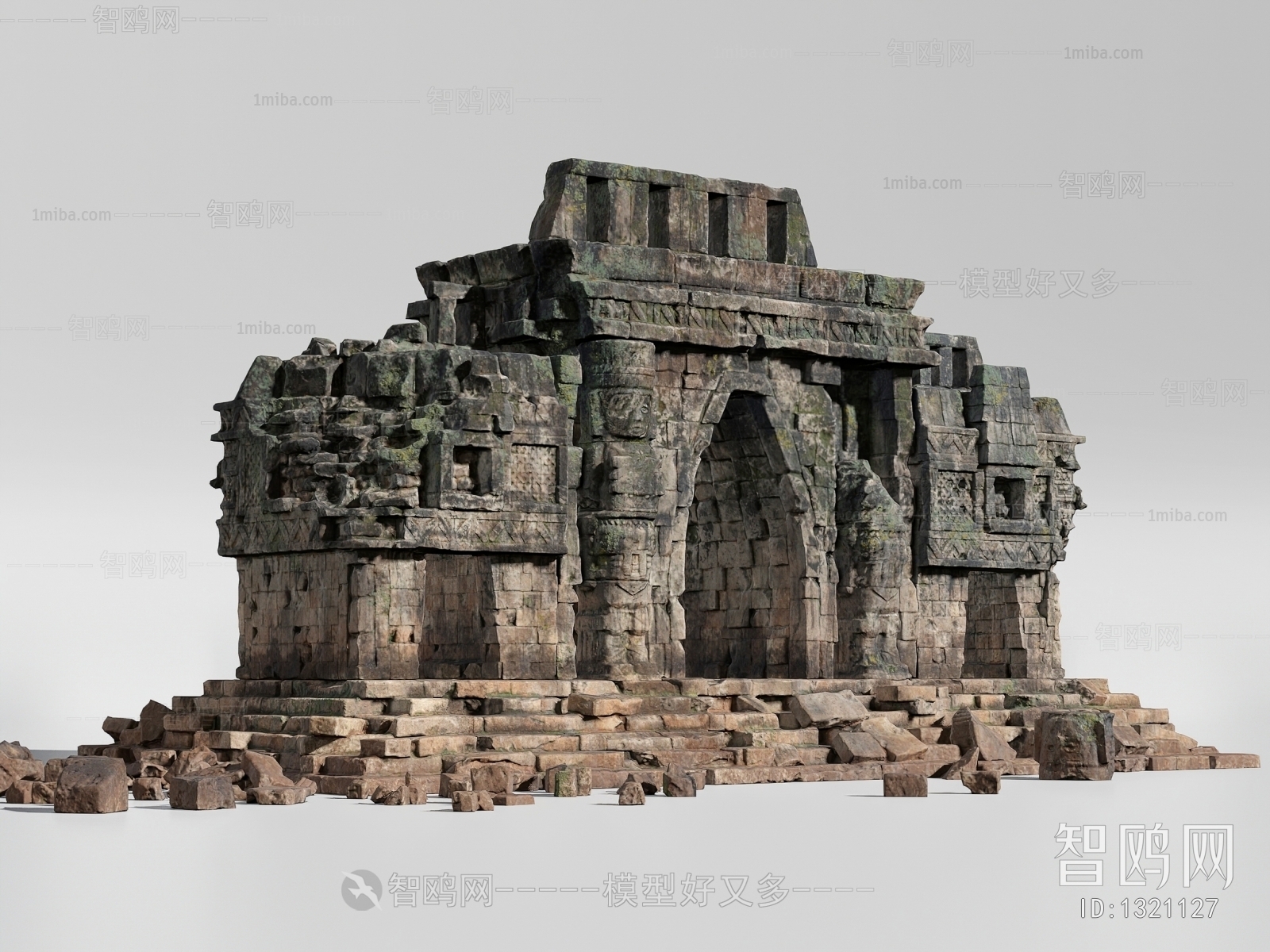 古代城市废墟建筑
