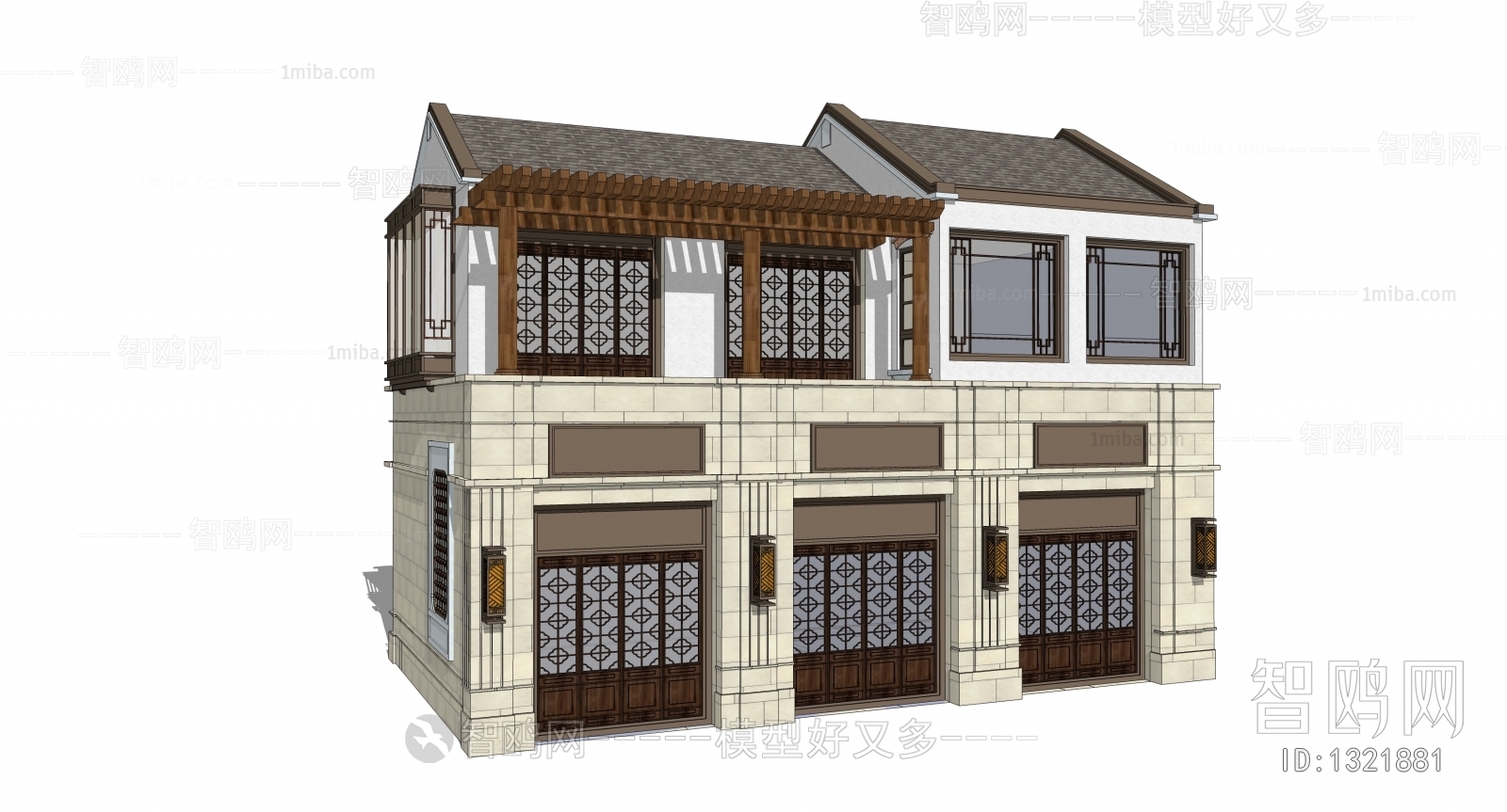 New Chinese Style Villa Appearance