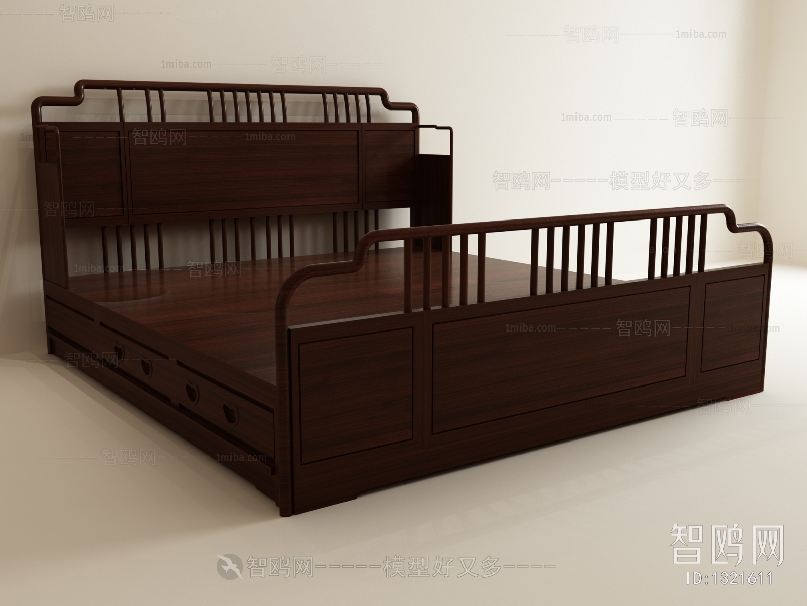 New Chinese Style Double Bed