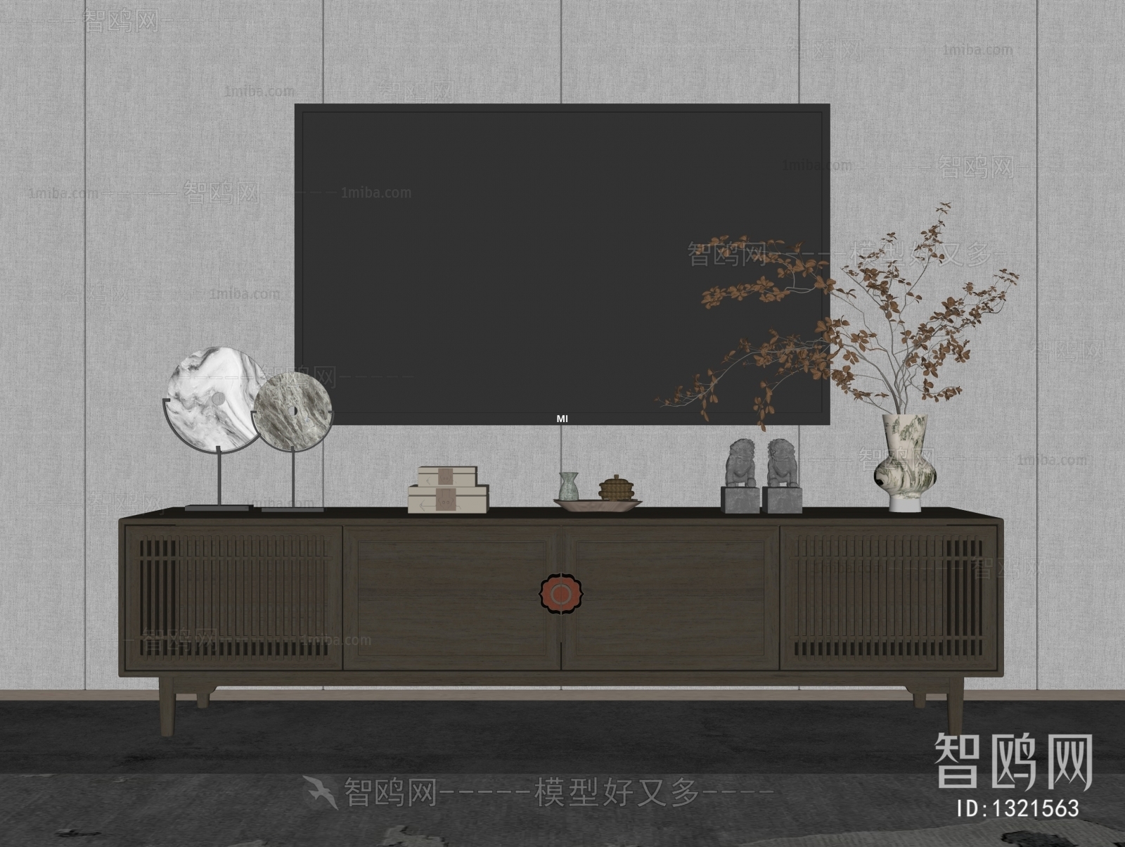 New Chinese Style TV Cabinet