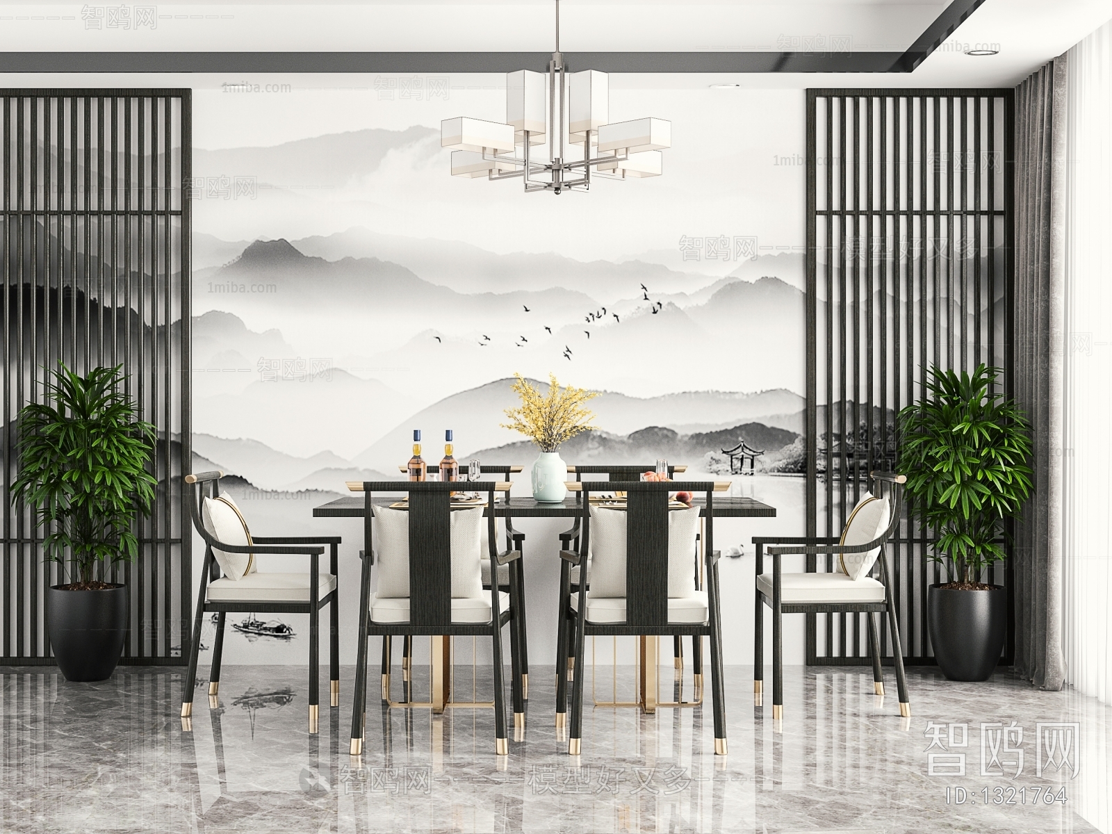 New Chinese Style Dining Room