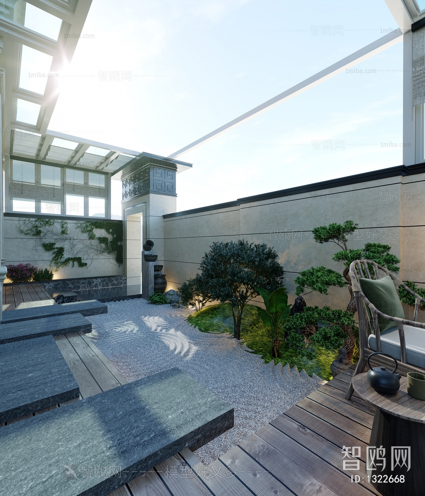 Modern Courtyard/landscape