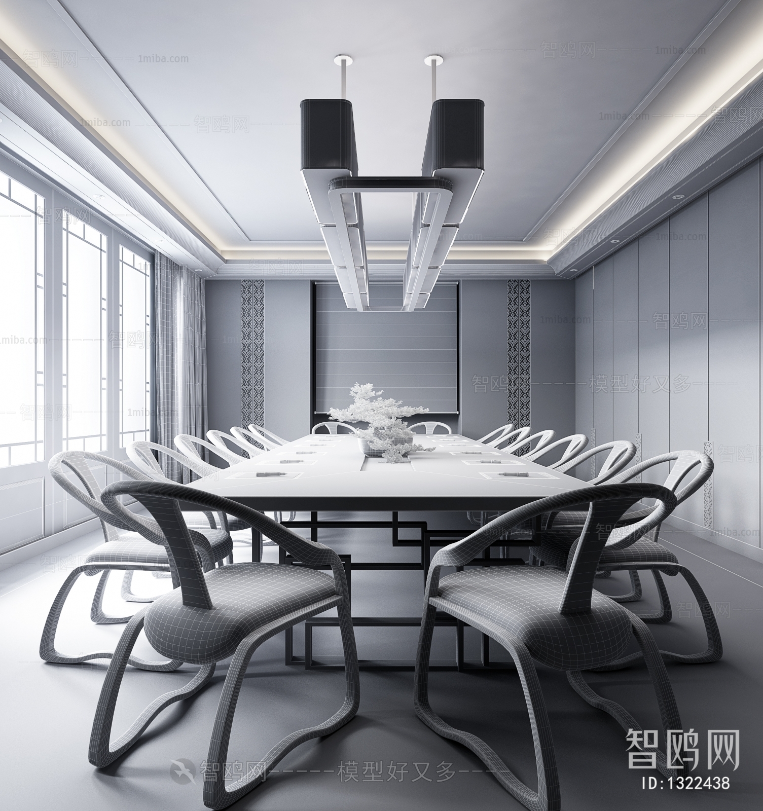 New Chinese Style Meeting Room