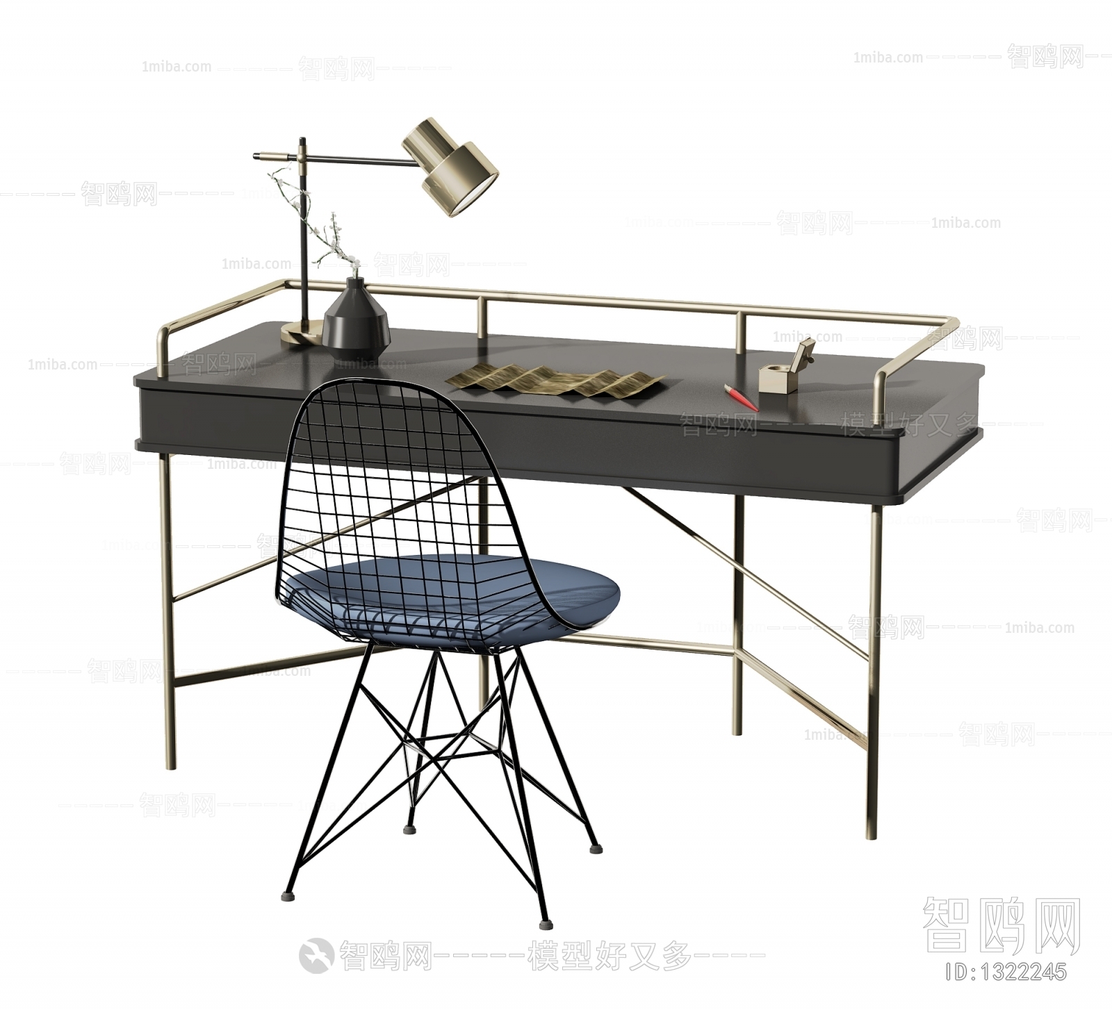 Industrial Style Computer Desk And Chair