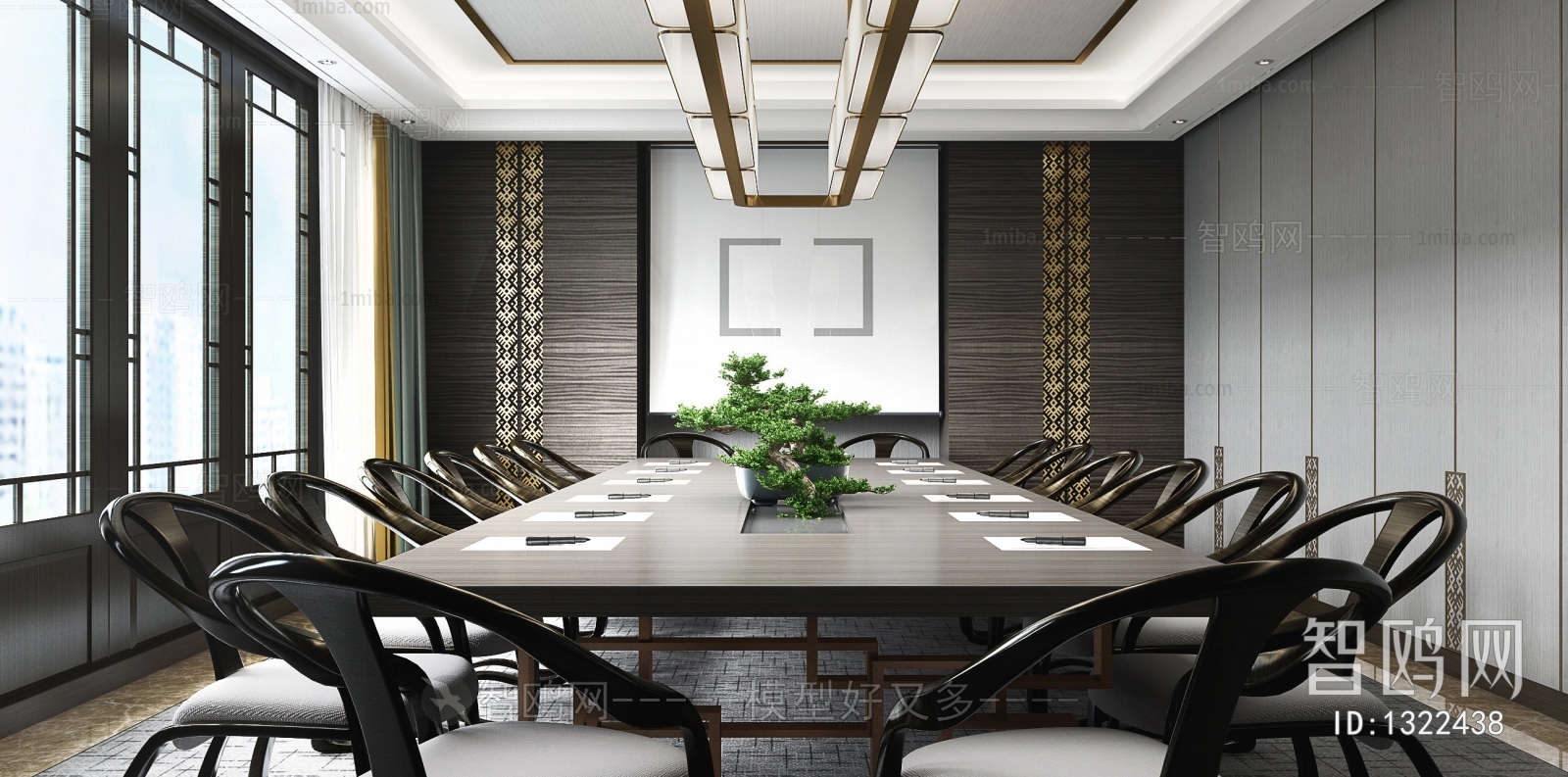 New Chinese Style Meeting Room