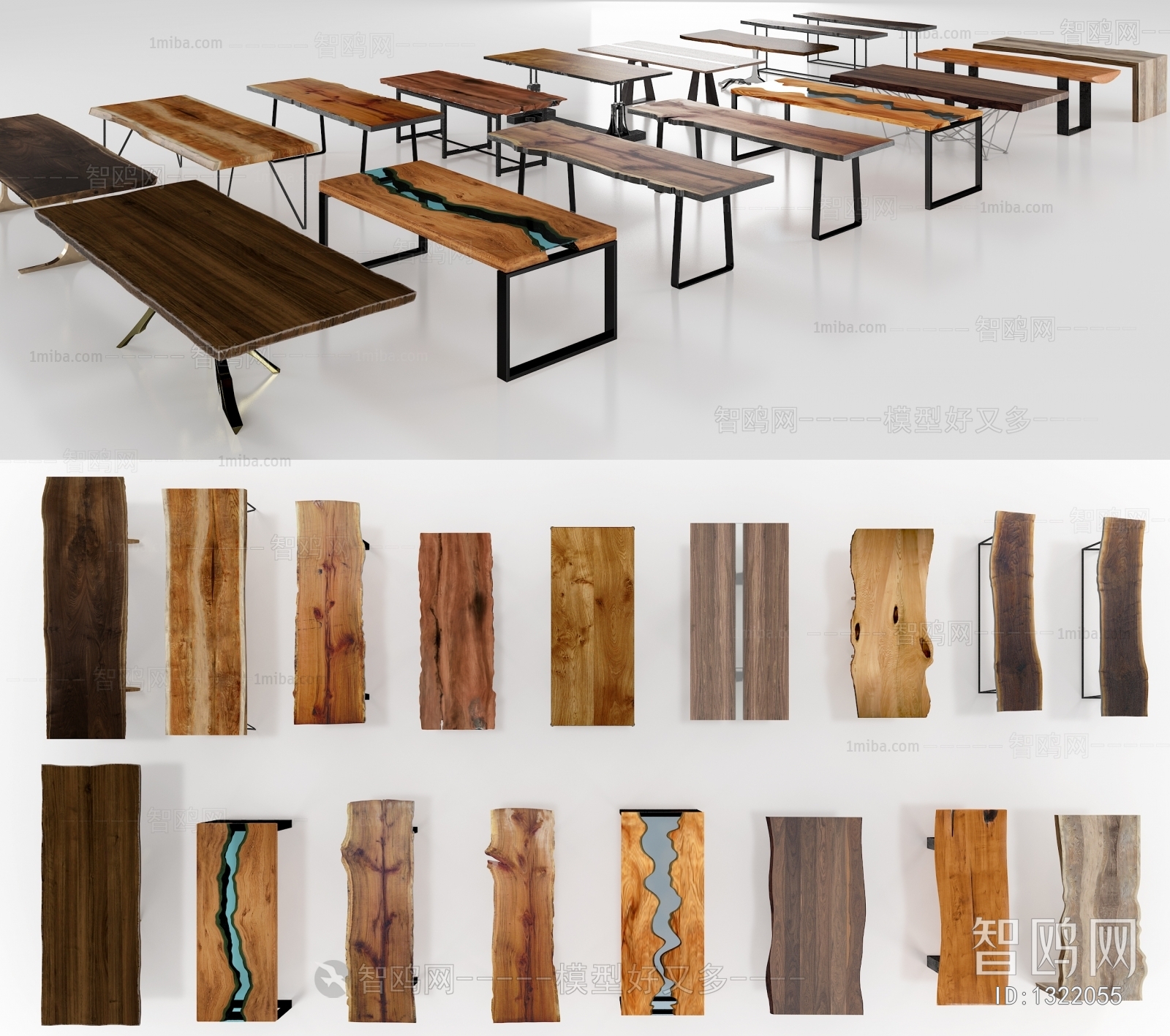 现代原木实木大板桌子茶桌茶台