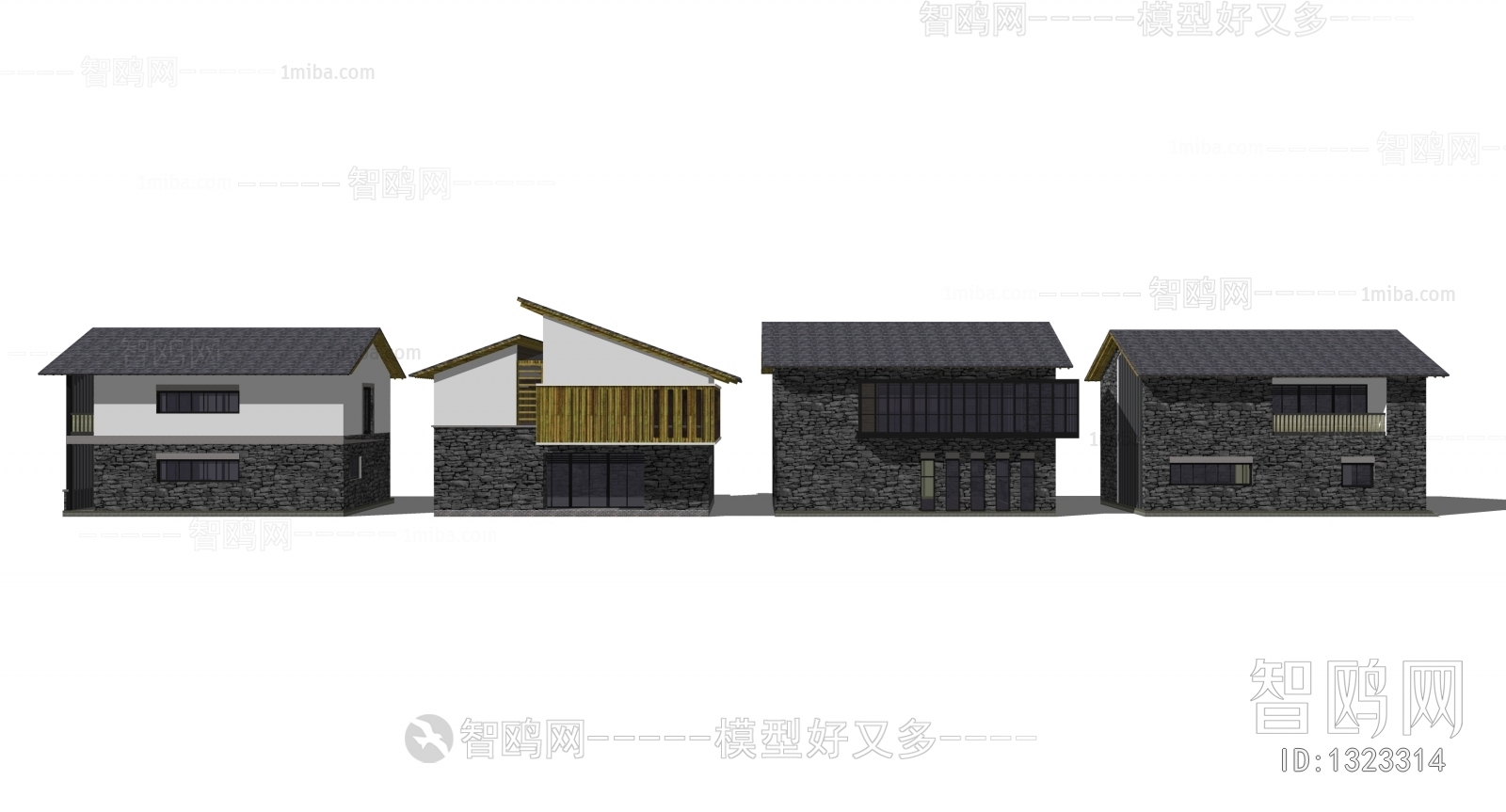 New Chinese Style Villa Appearance