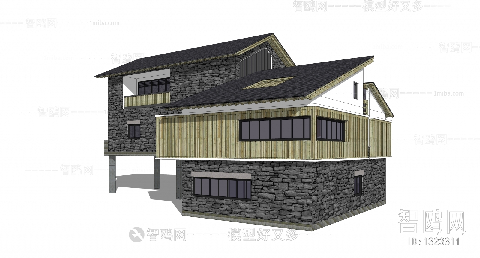 New Chinese Style Villa Appearance