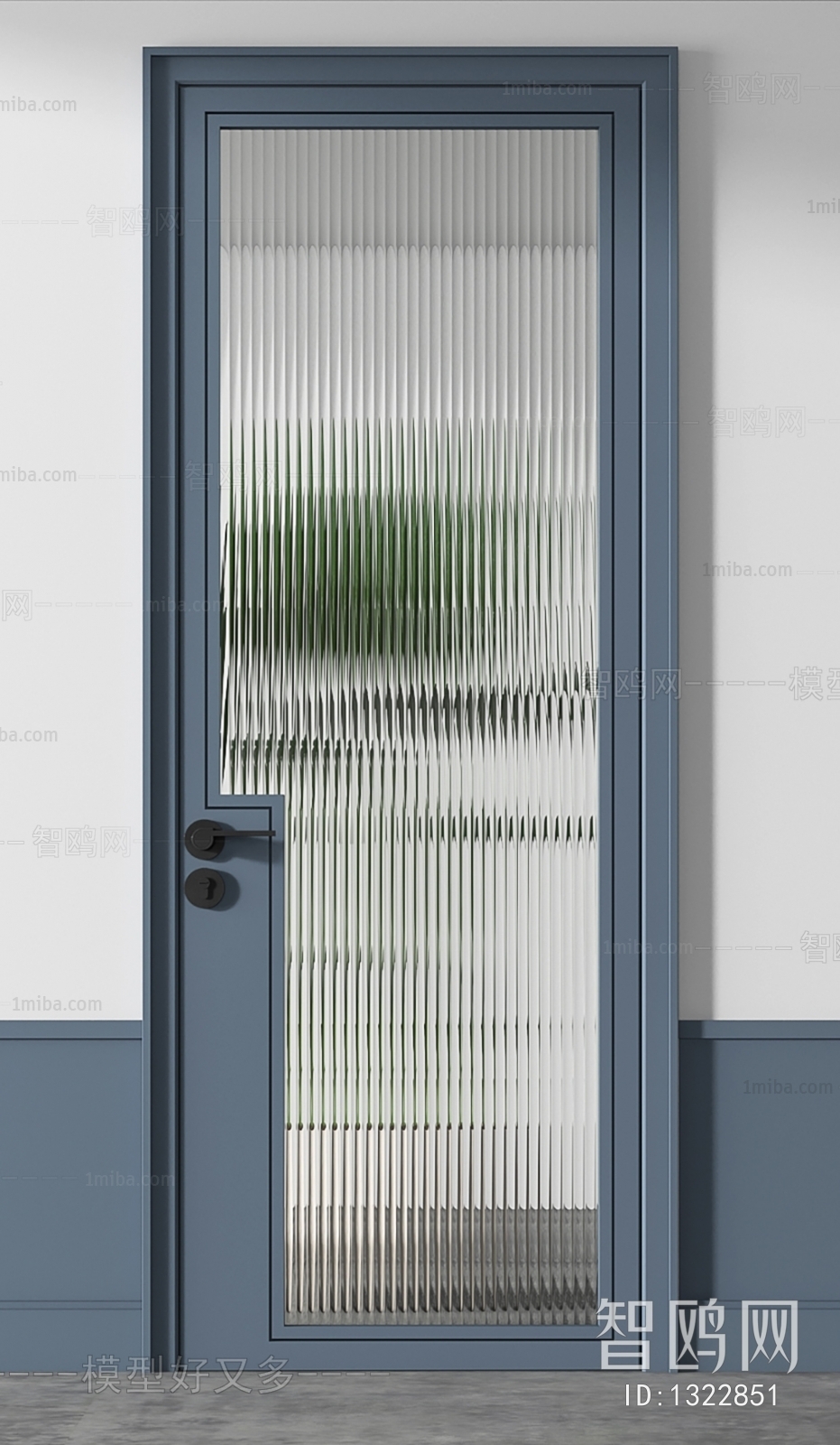 现代单开门 玻璃门组合