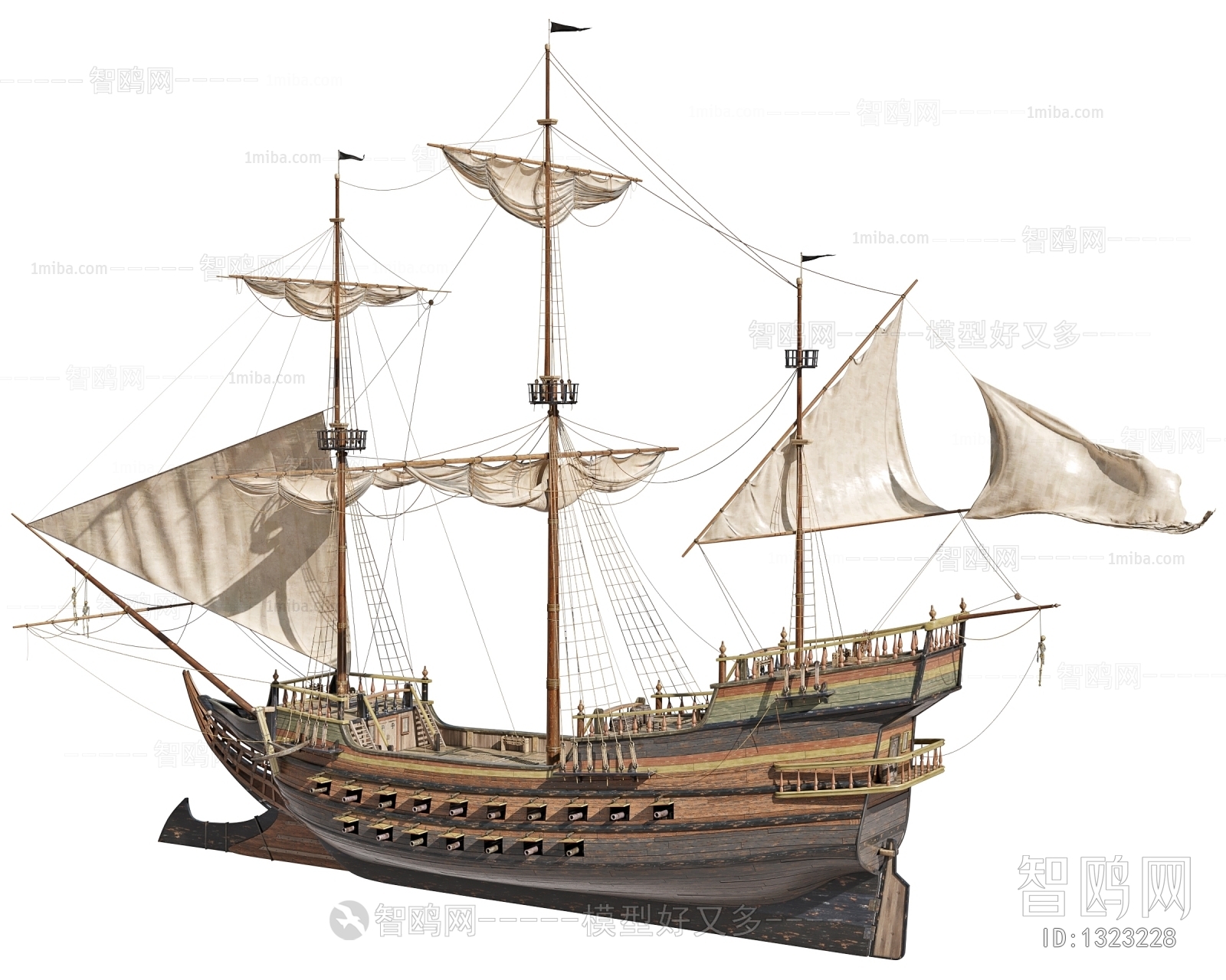 欧式古典帆船