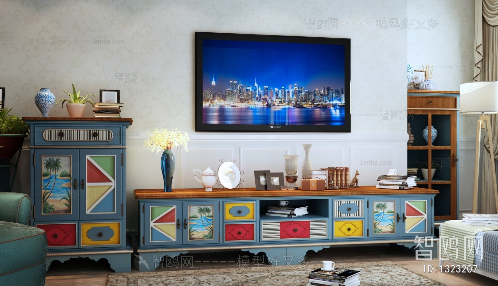 Mediterranean Style TV Cabinet