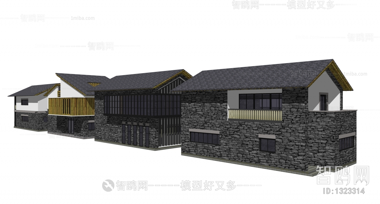 New Chinese Style Villa Appearance