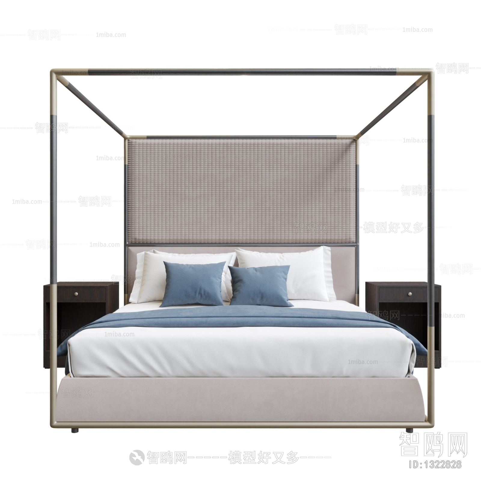 New Chinese Style Double Bed