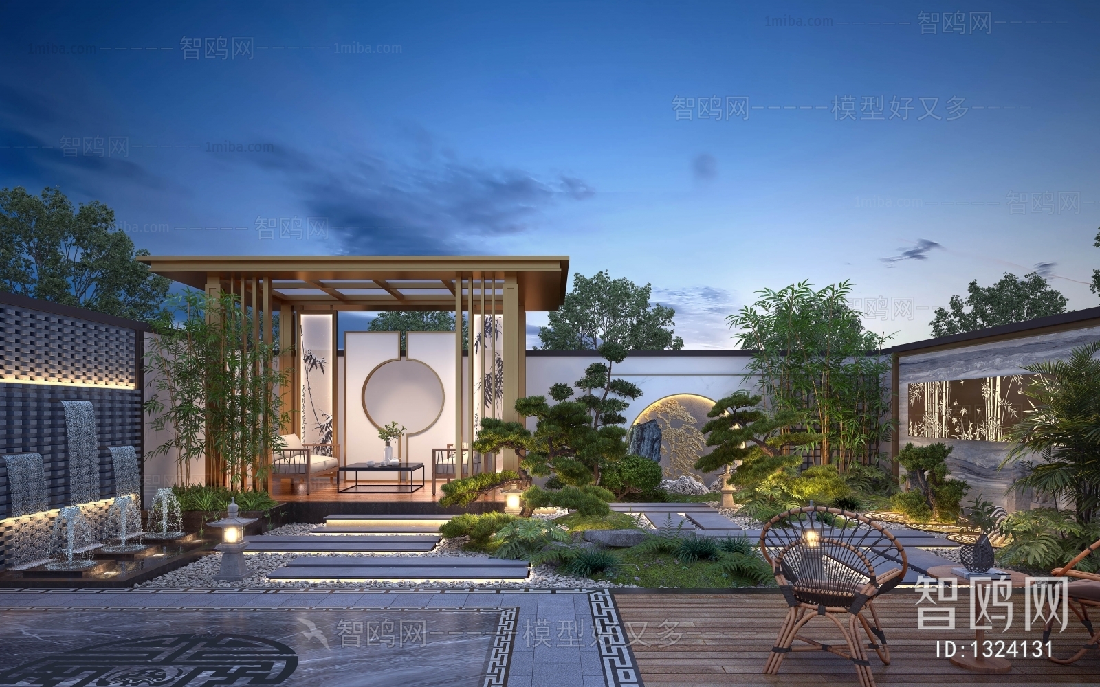 New Chinese Style Courtyard/landscape