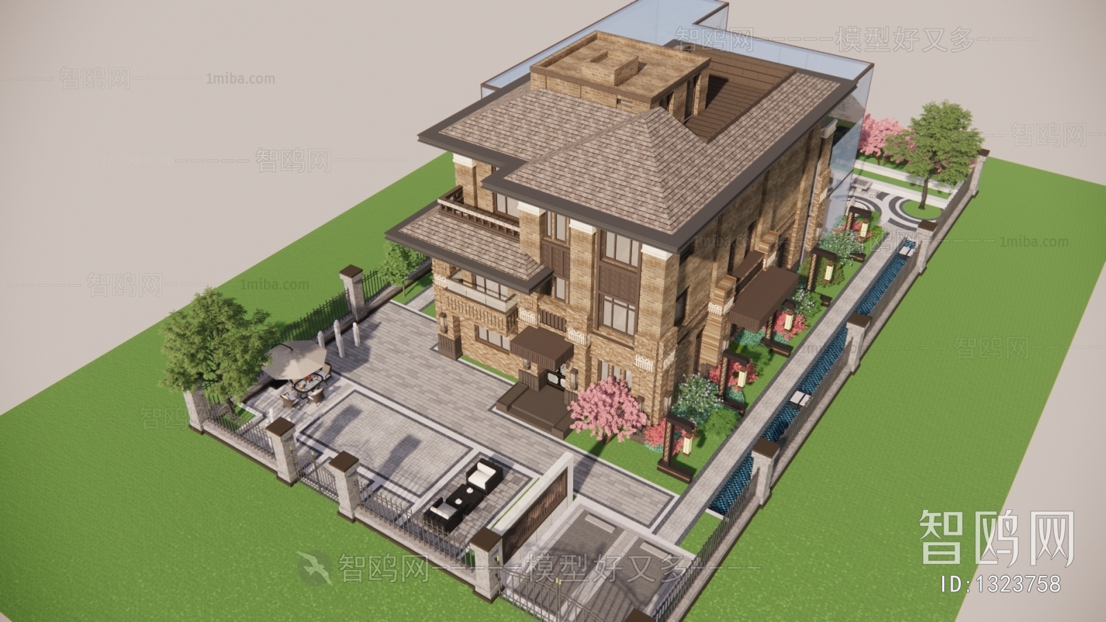 New Chinese Style Villa Appearance