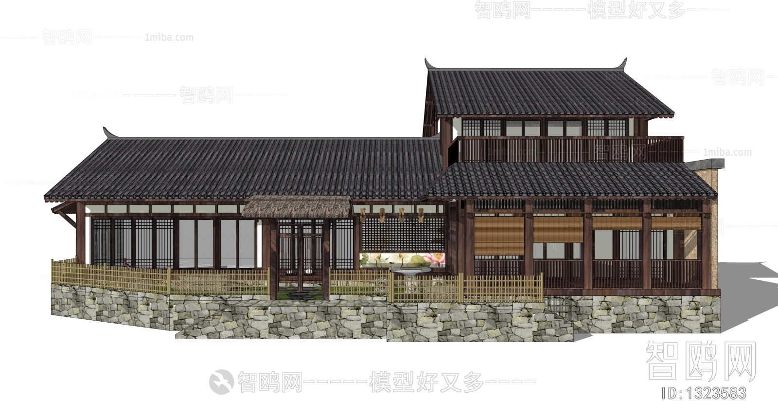 New Chinese Style Villa Appearance