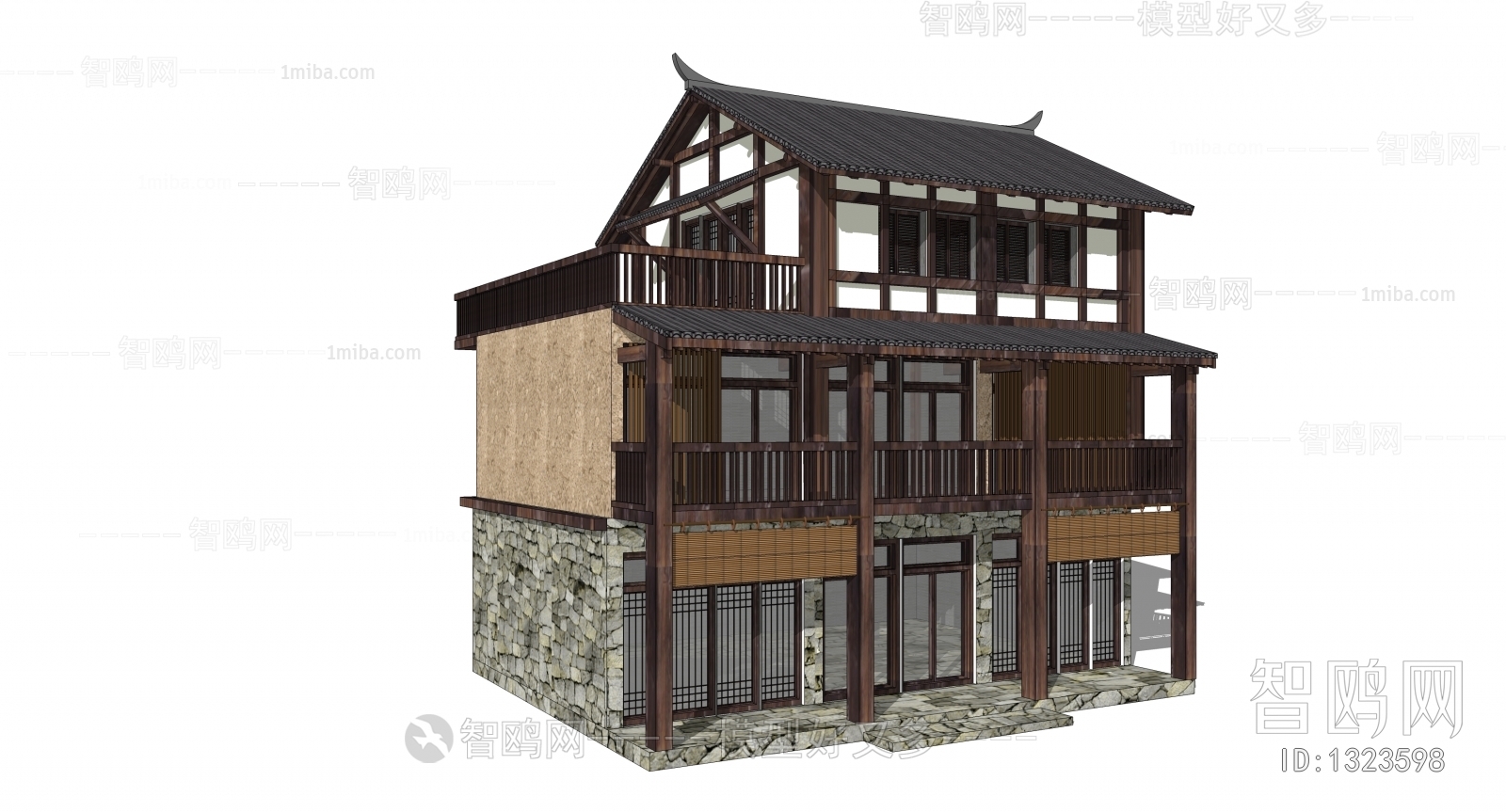 New Chinese Style Villa Appearance