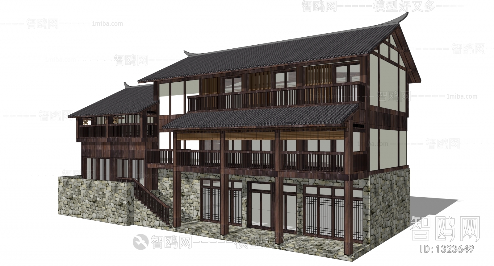 New Chinese Style Villa Appearance