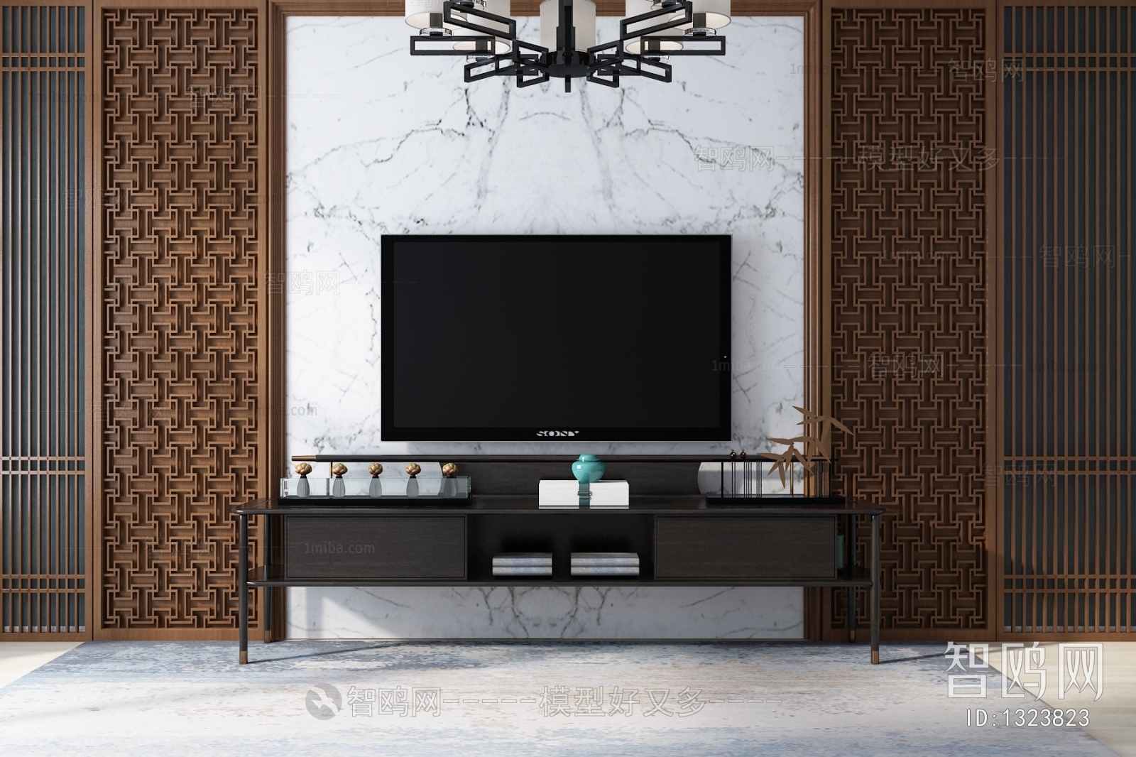 New Chinese Style TV Cabinet