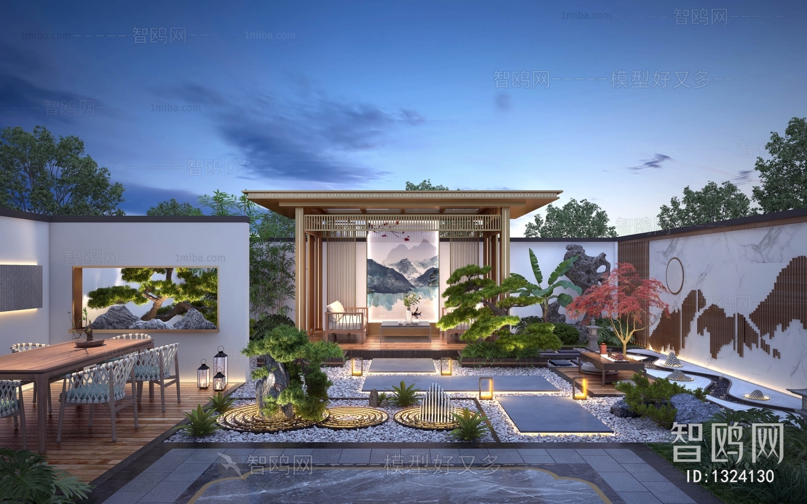 New Chinese Style Courtyard/landscape