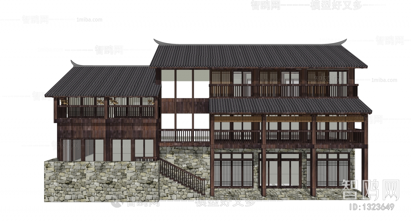 New Chinese Style Villa Appearance