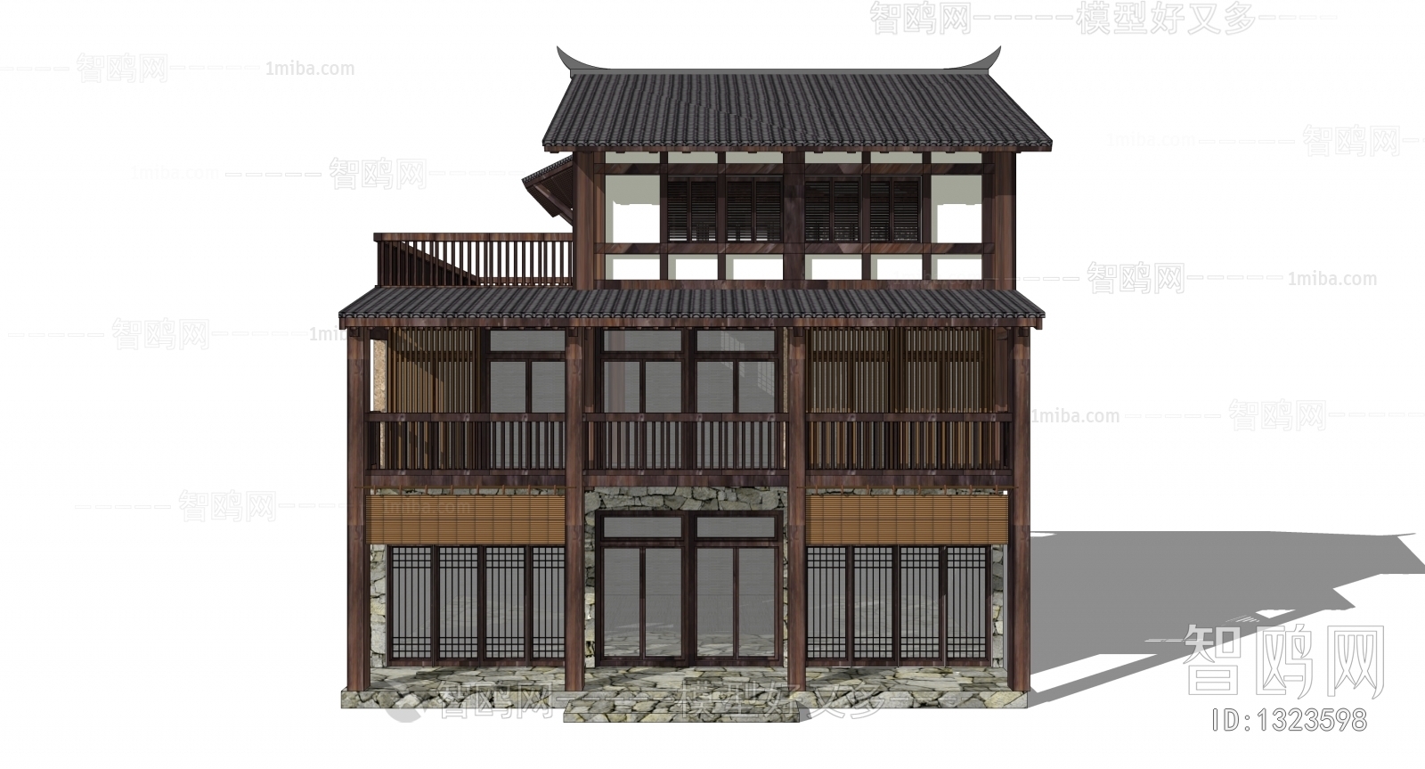 New Chinese Style Villa Appearance