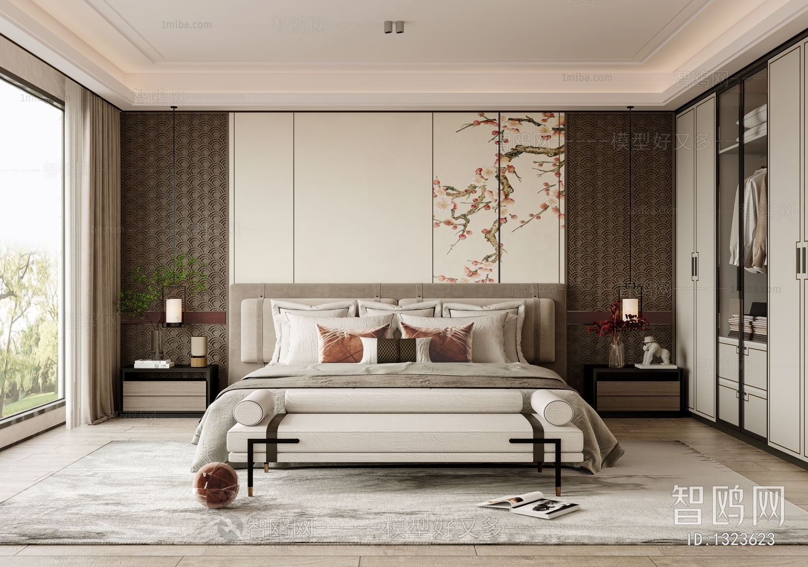 New Chinese Style Bedroom