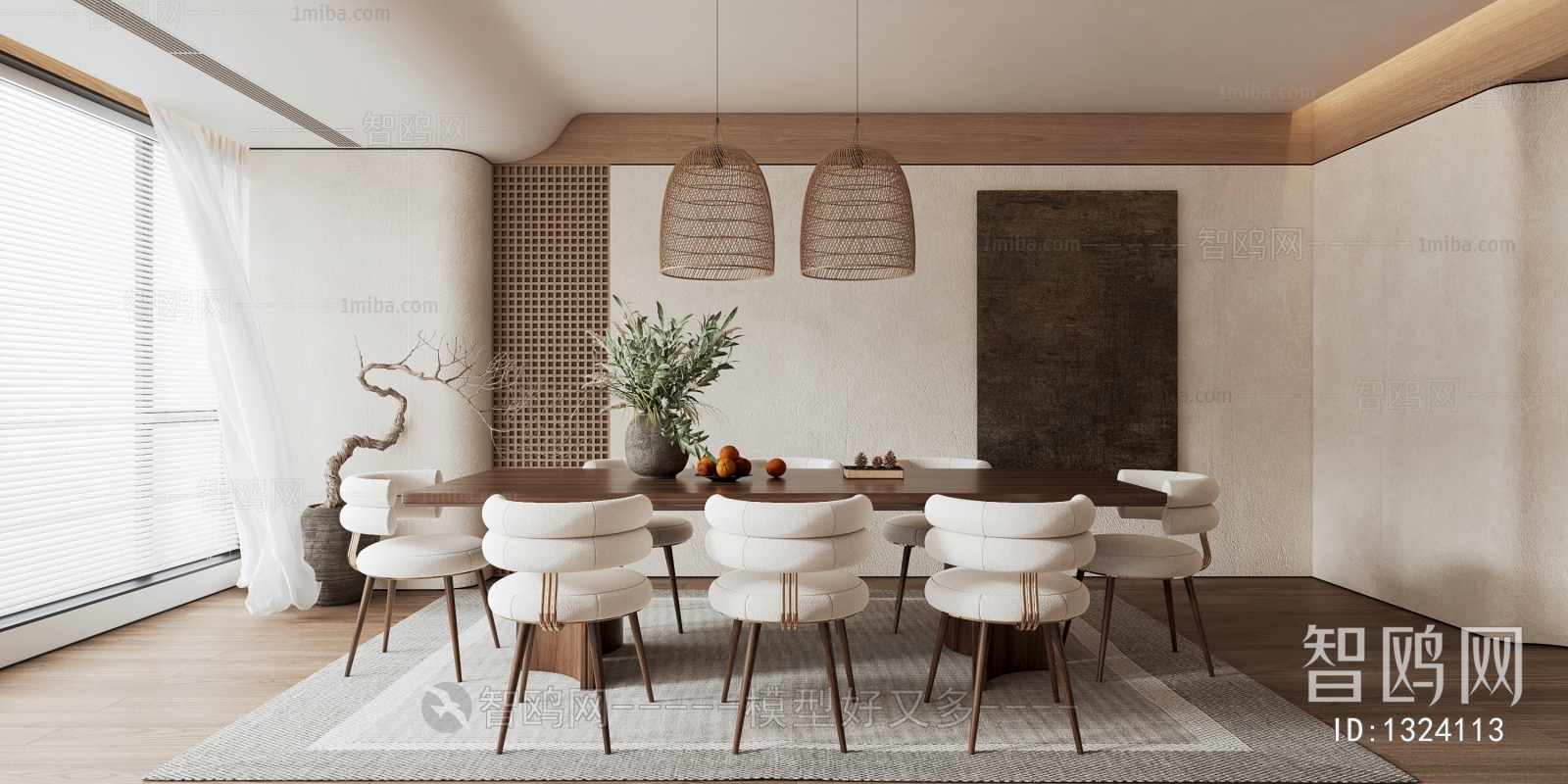 Wabi-sabi Style Dining Room