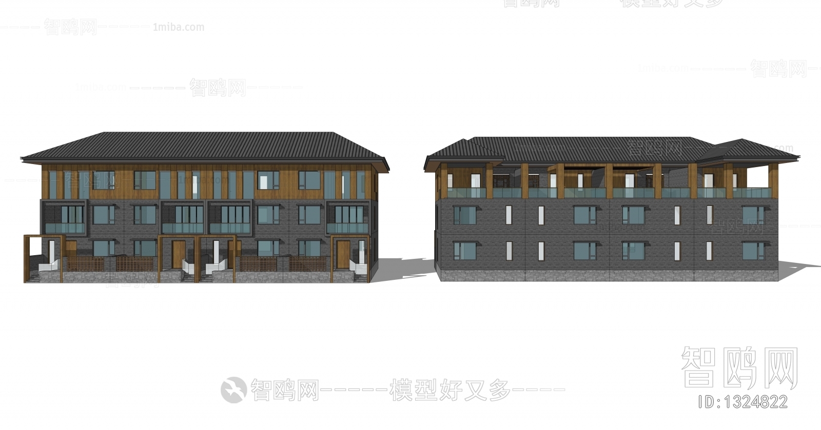 New Chinese Style Villa Appearance