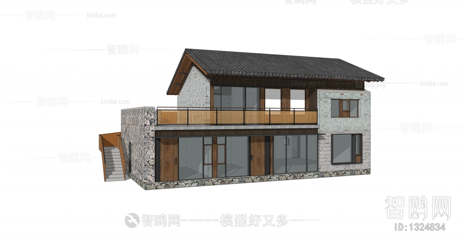 New Chinese Style Villa Appearance