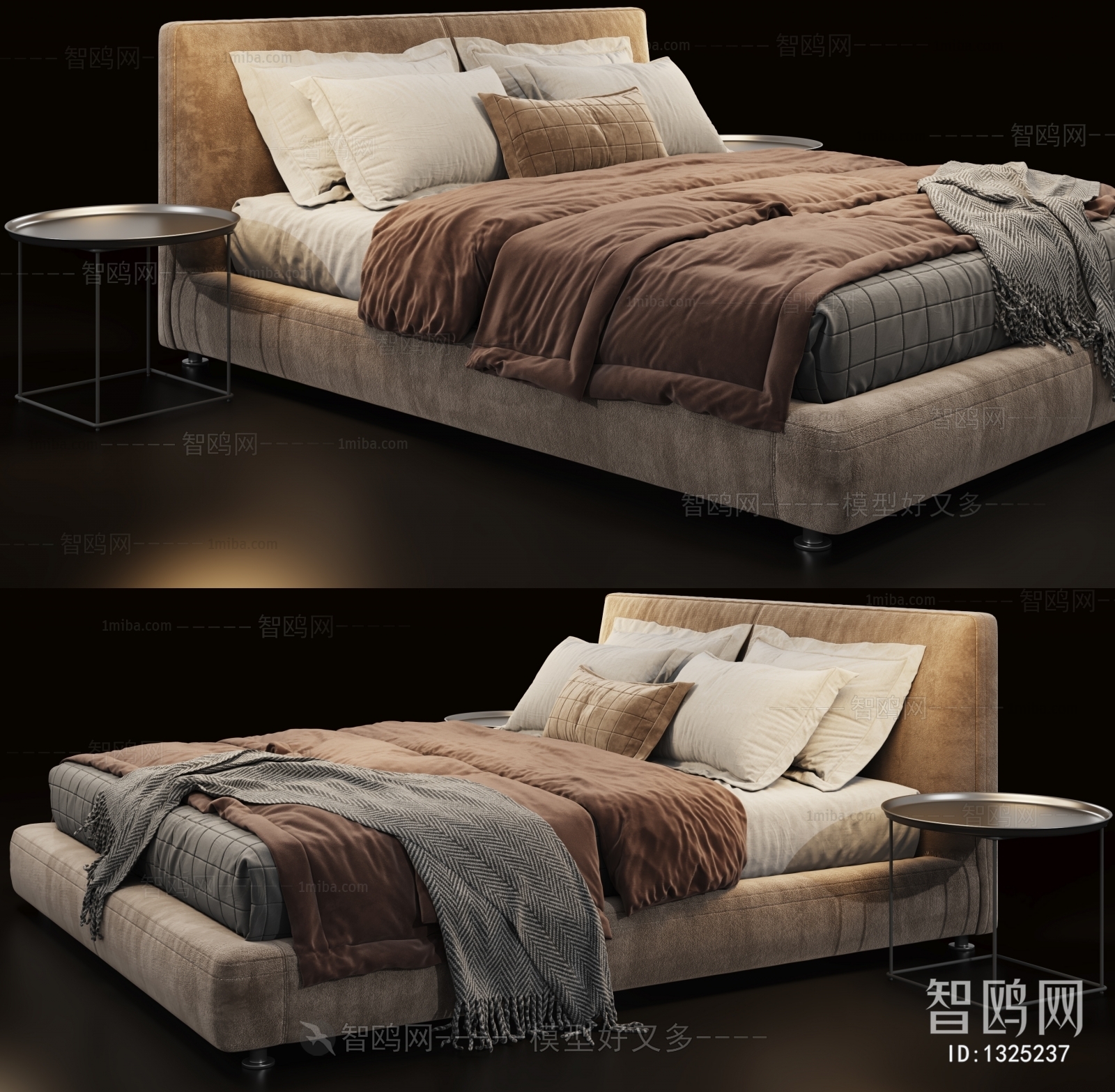 Minotti 现代双人床