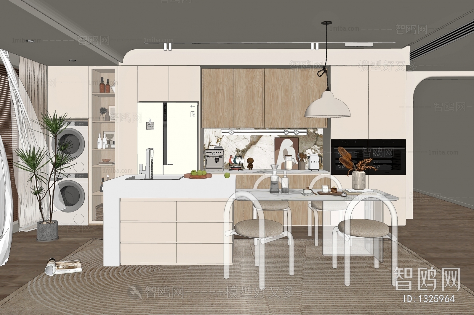 Nordic Style Open Kitchen