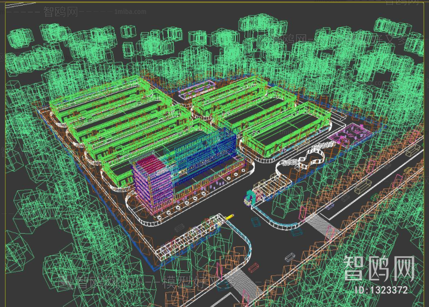 Modern Architectural Bird's-eye View Planning