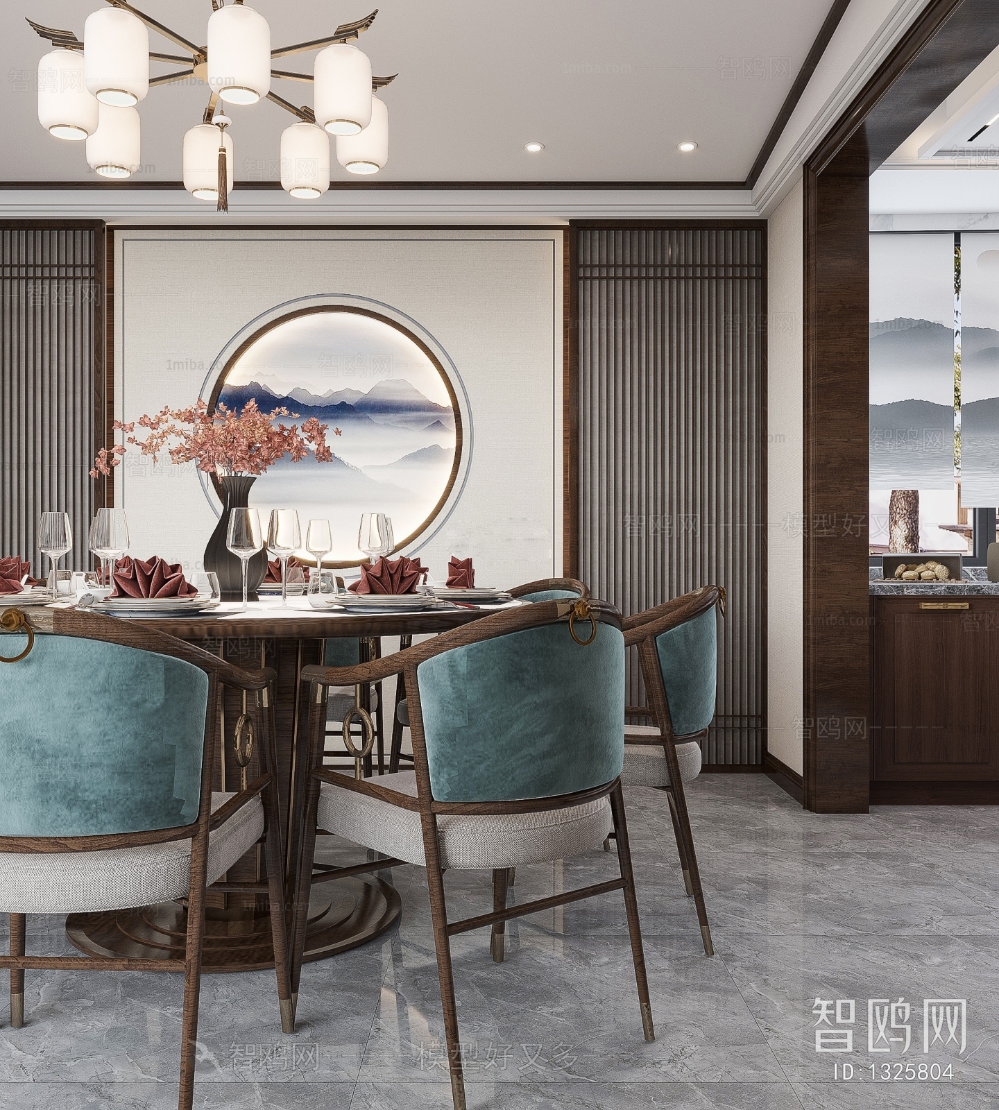 New Chinese Style Dining Room