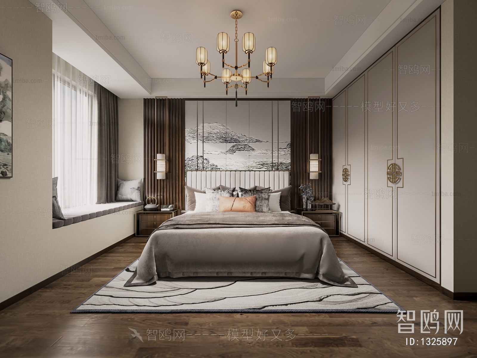 New Chinese Style Bedroom