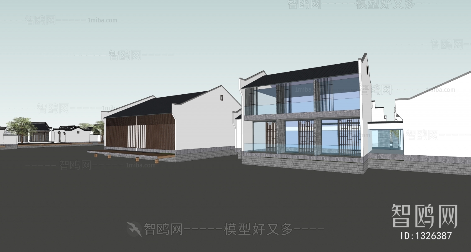 New Chinese Style Building Appearance