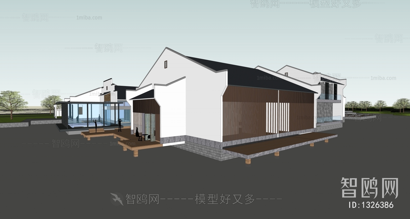 New Chinese Style Building Appearance