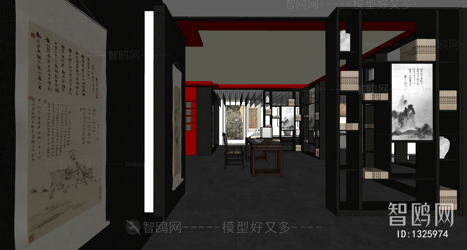 新中式博物馆内部