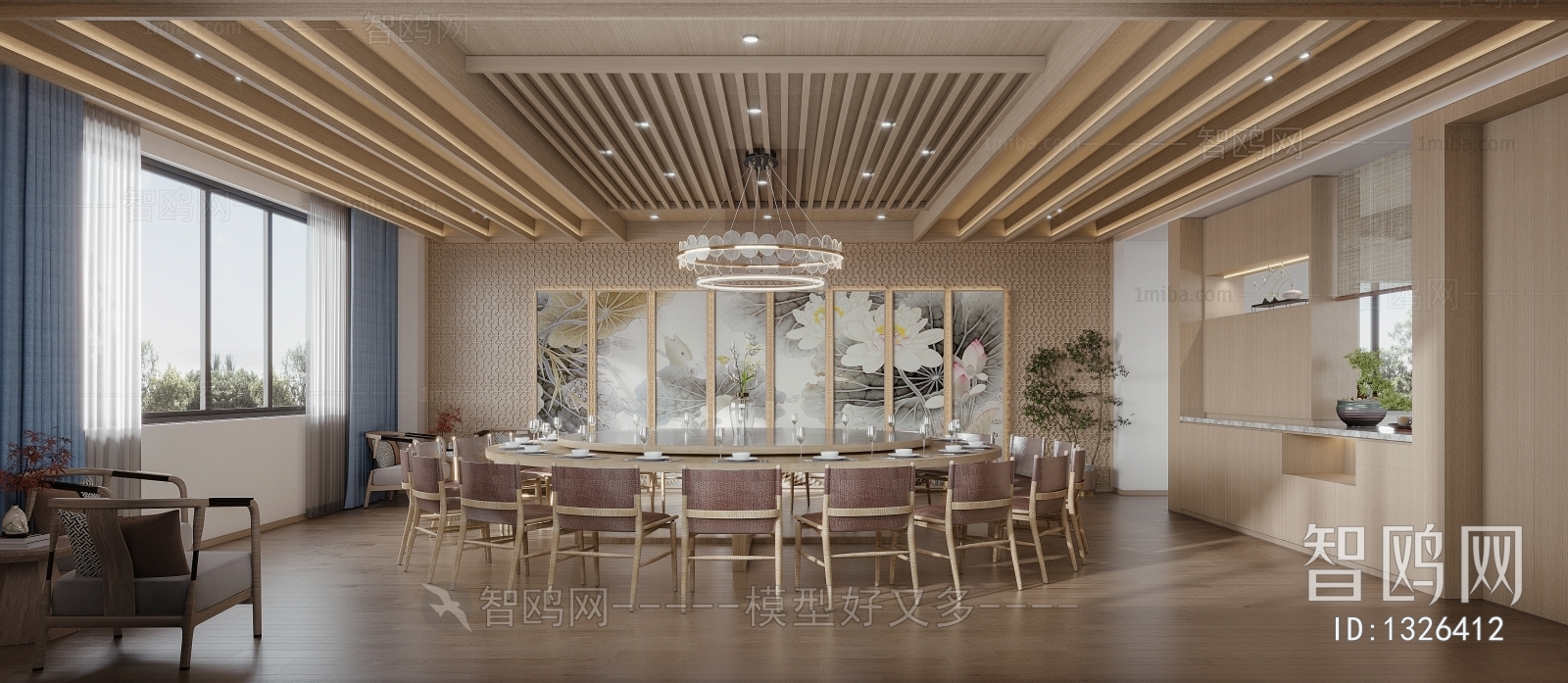 多场景--新中式餐厅+茶室
