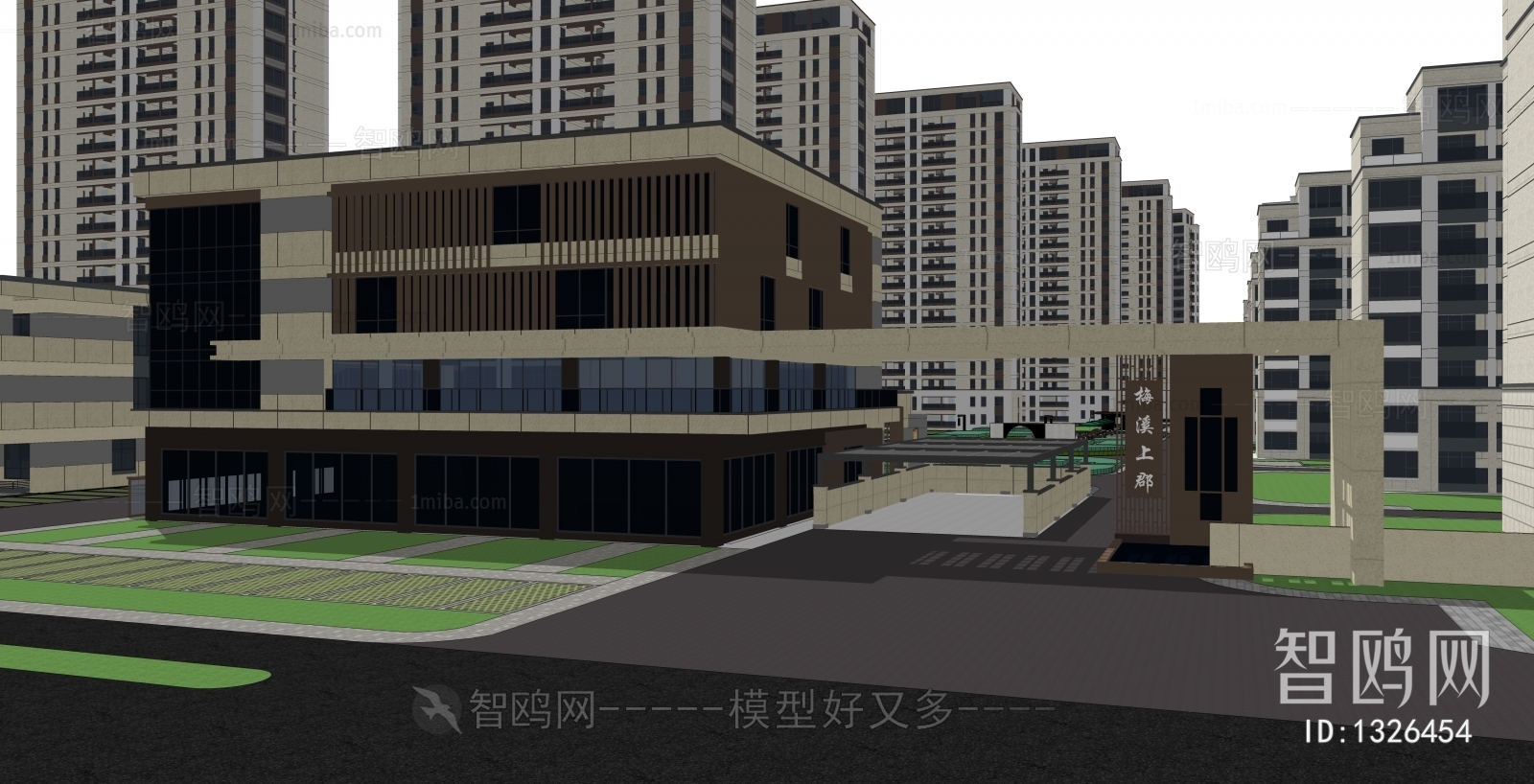 New Chinese Style Building Appearance