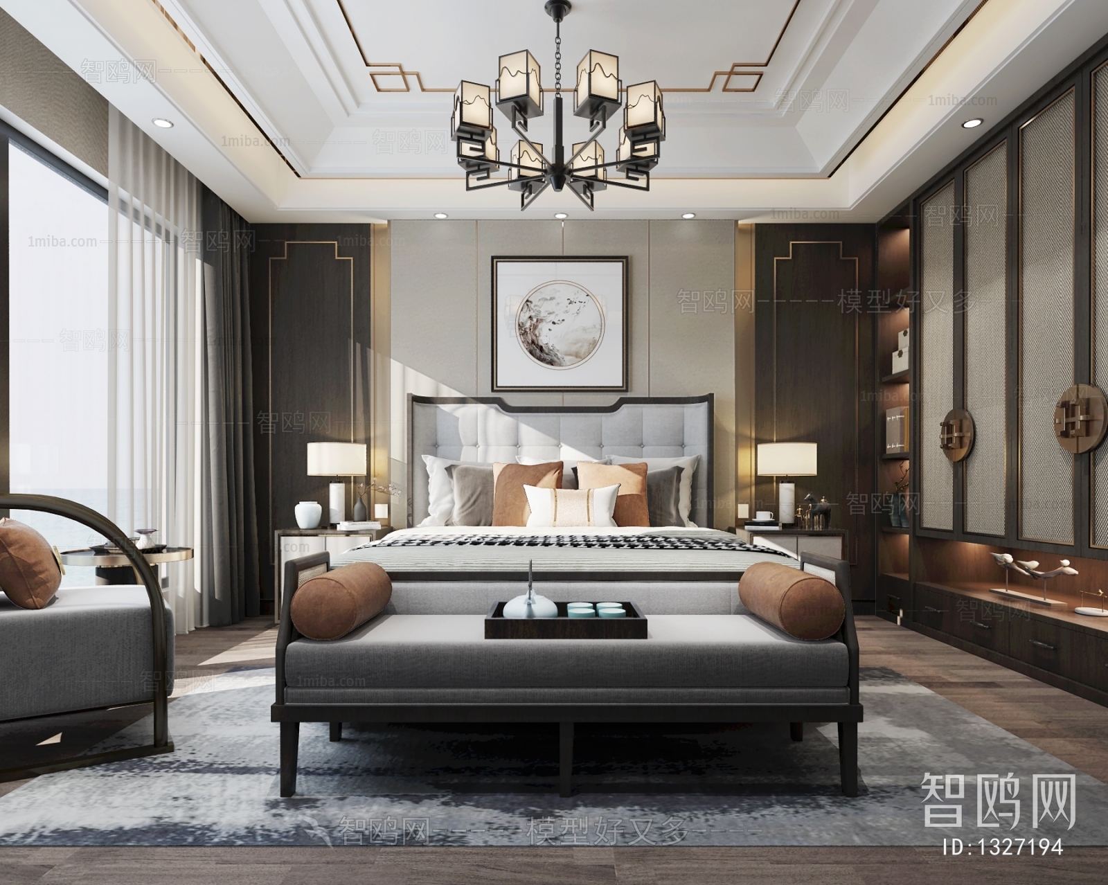 New Chinese Style Bedroom