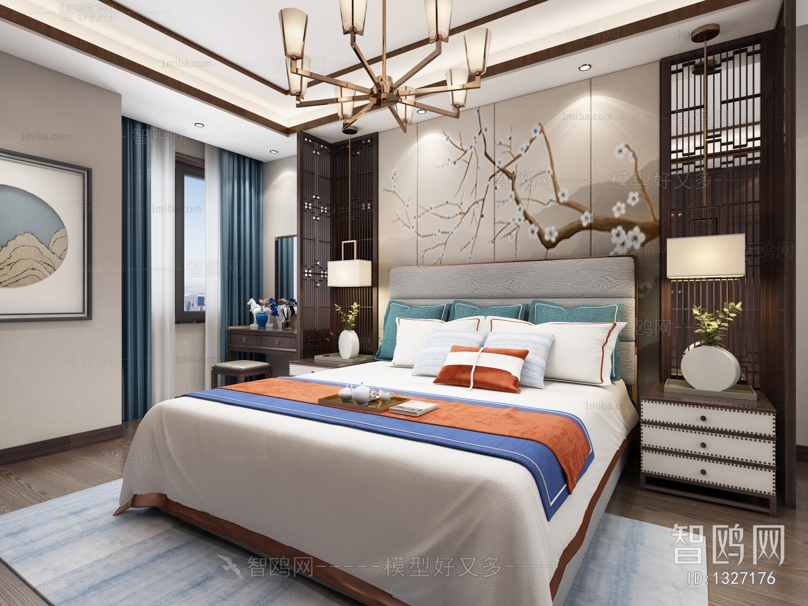 New Chinese Style Bedroom