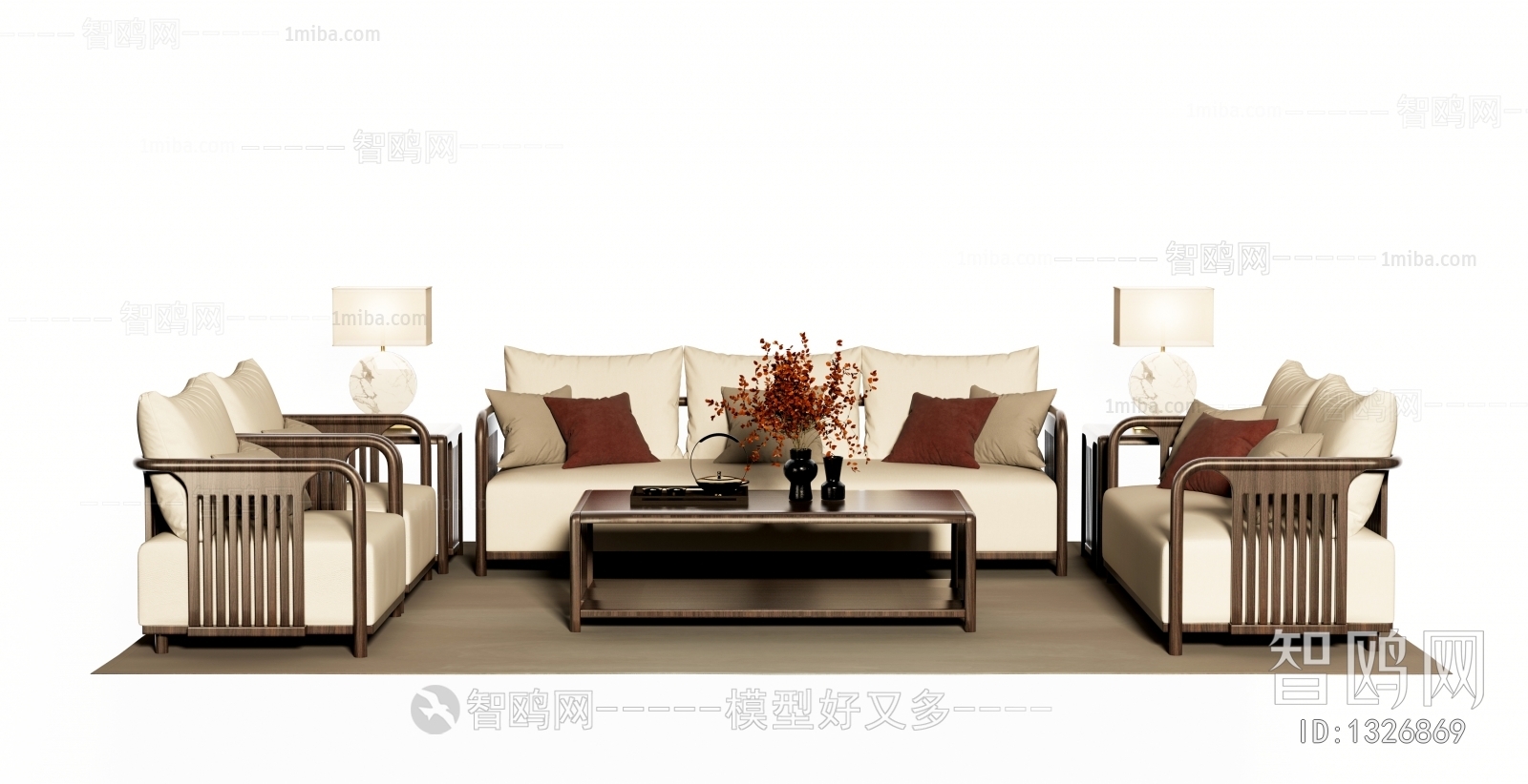 New Chinese Style Sofa Combination