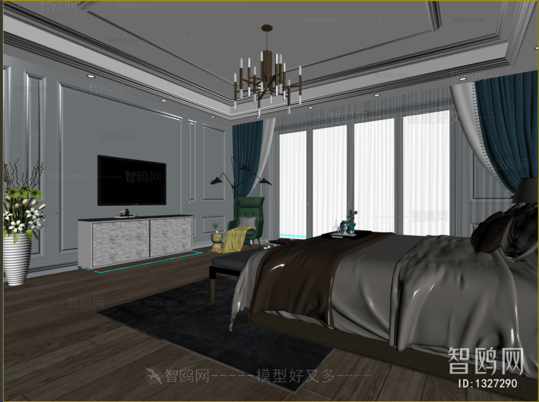 Simple European Style Bedroom