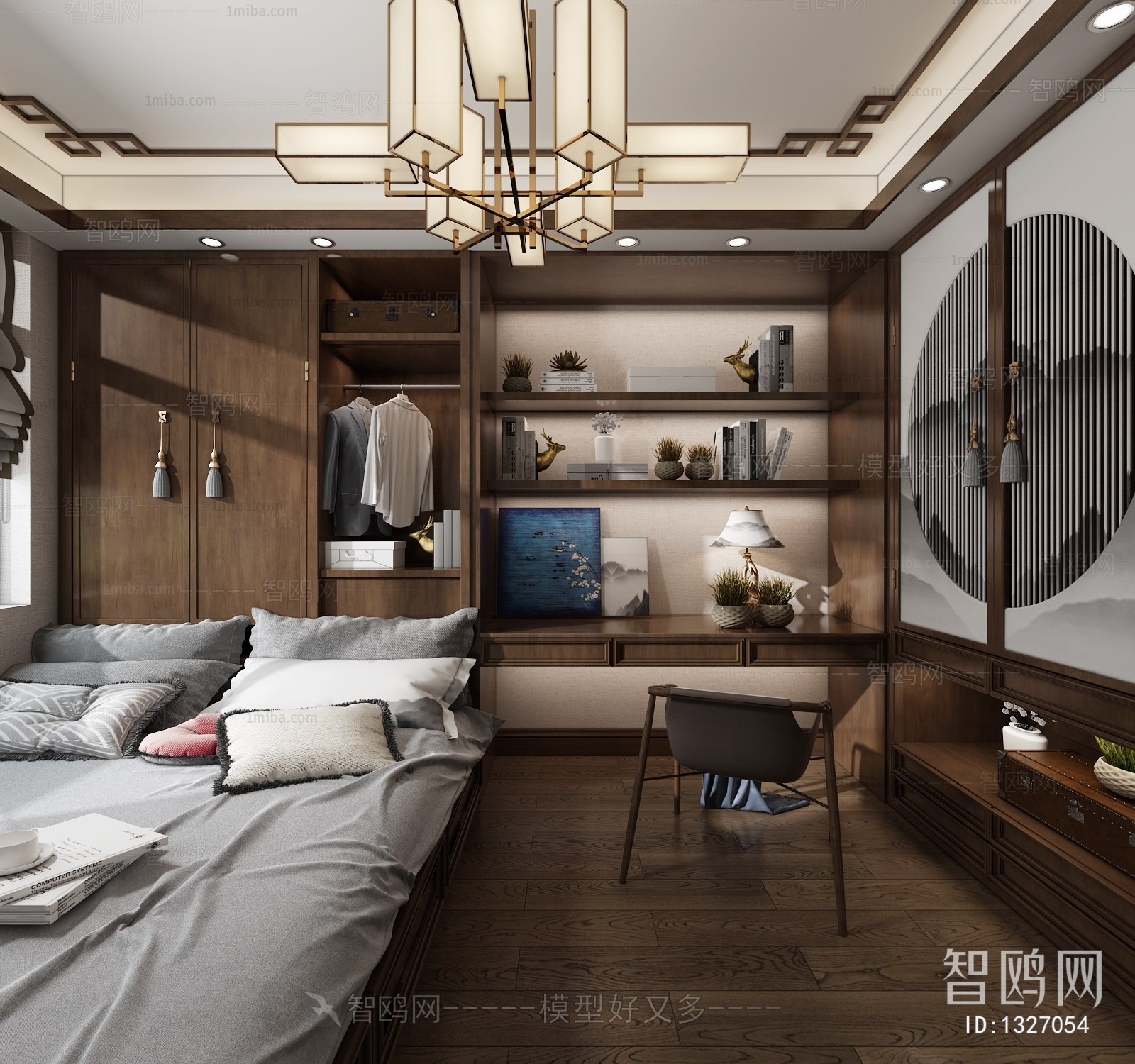 New Chinese Style Bedroom