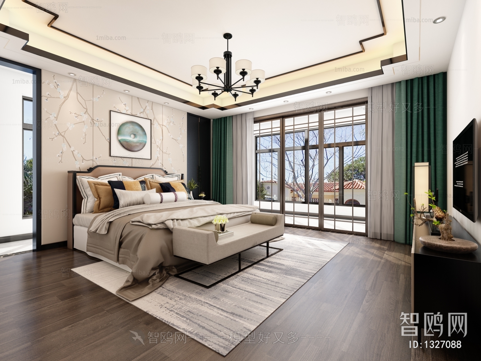 New Chinese Style Bedroom