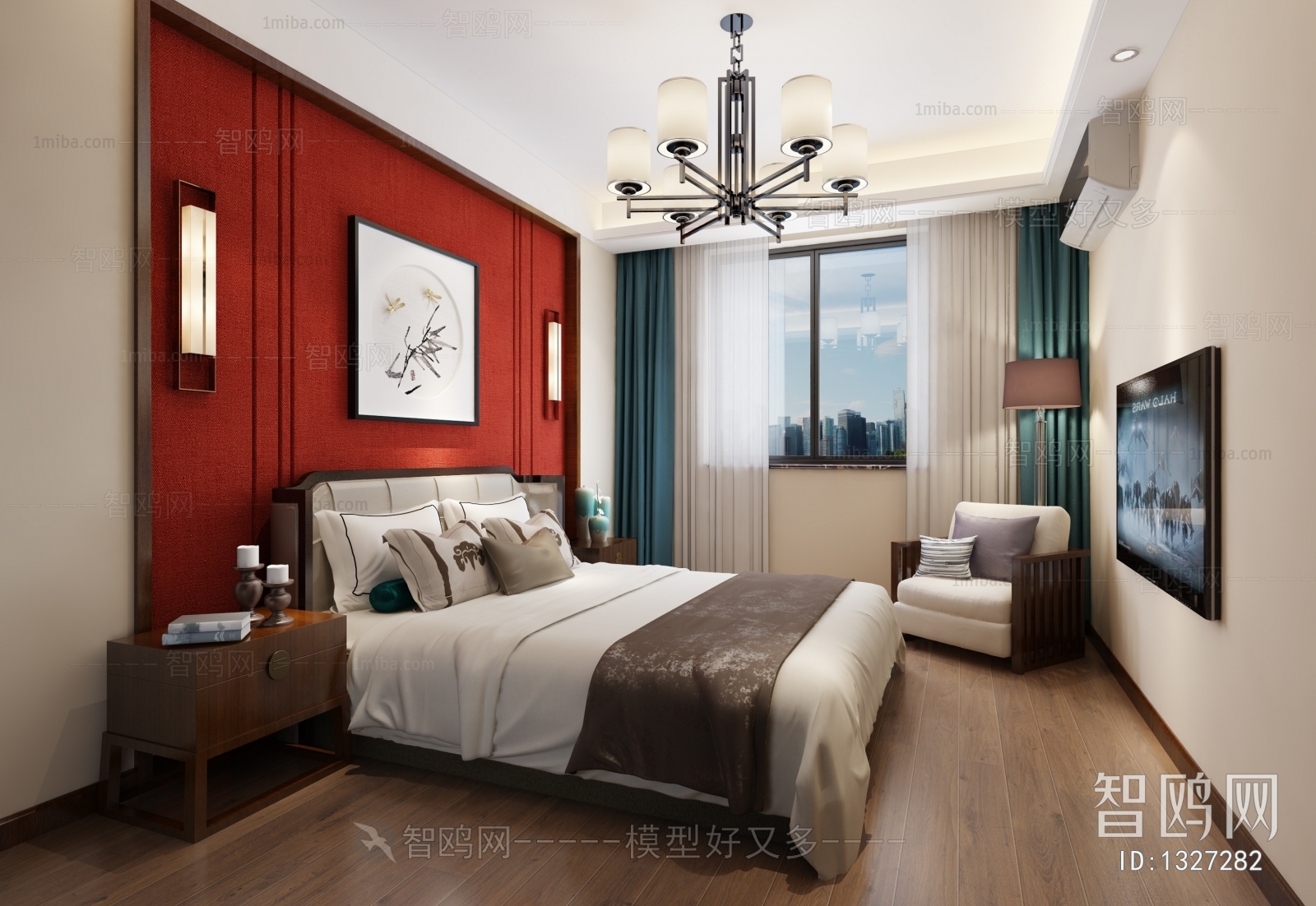 New Chinese Style Bedroom