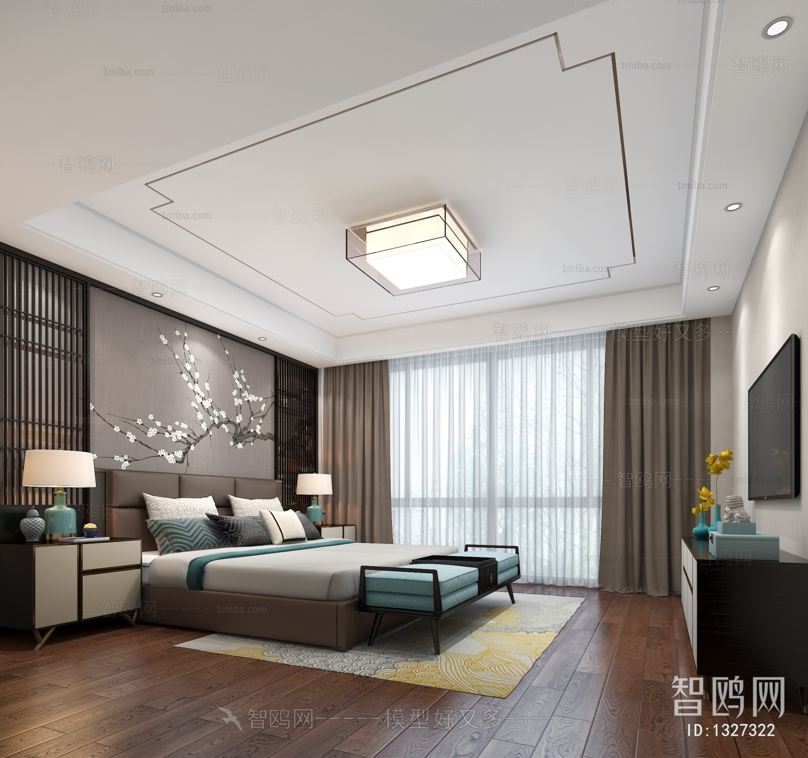 New Chinese Style Bedroom