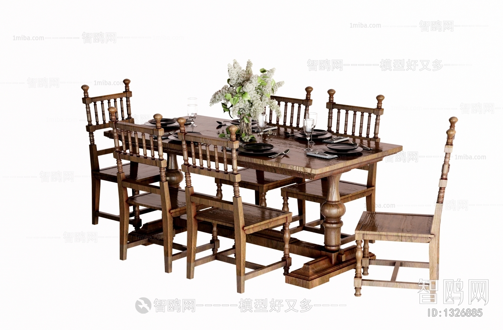 American Style Dining Table And Chairs